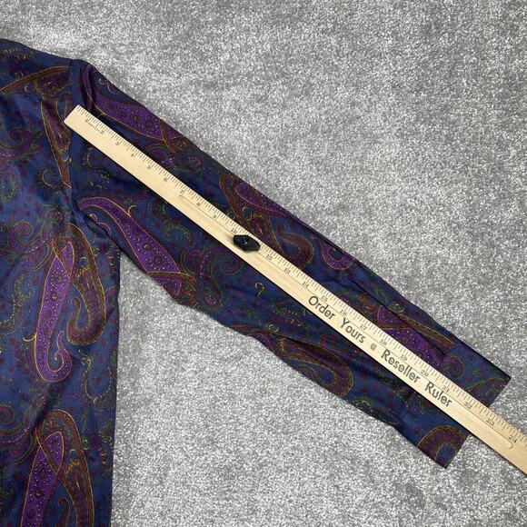 Lauren Ralph Lauren Button Up Blouse Womens Large Paisley Non Iron NWT - Picture 13 of 15